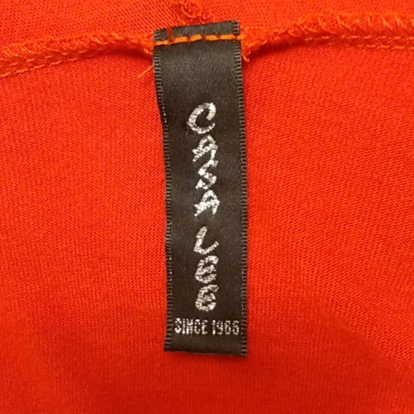 Casa Lee Waterfall Front Red Cardigan Sz M - Picture 4 of 5